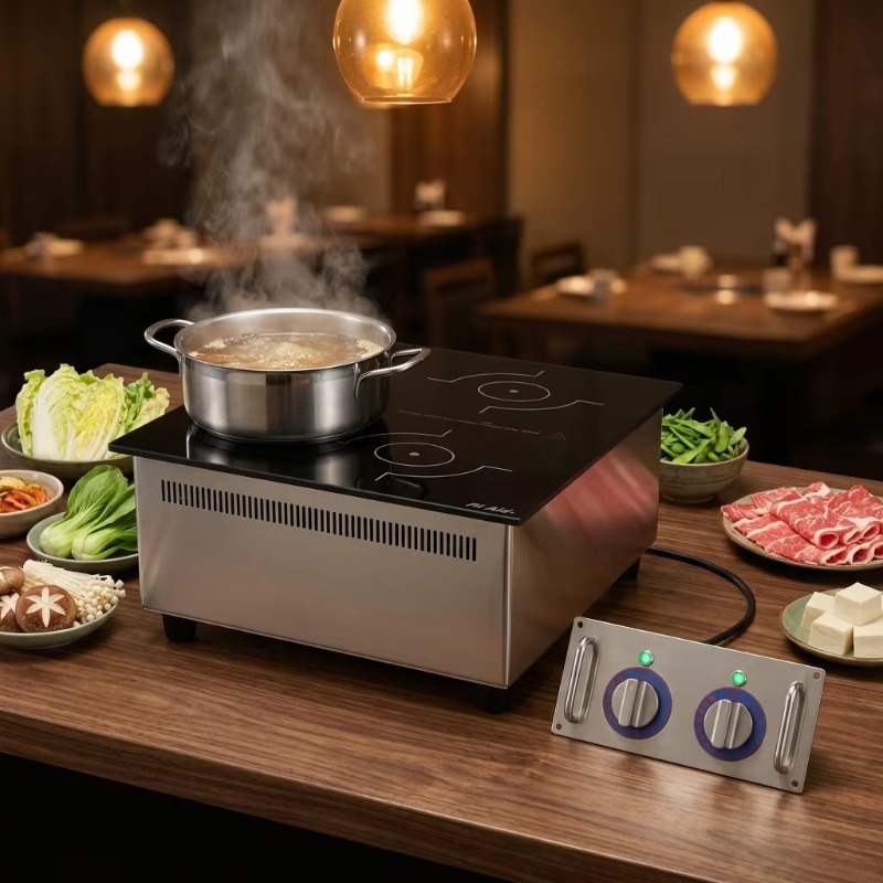 Commercial Kitchen Induction - Airo製 業務用ビルトインIHクックトップ フルヒーティングガラス 産業用キッチンIHクッカー