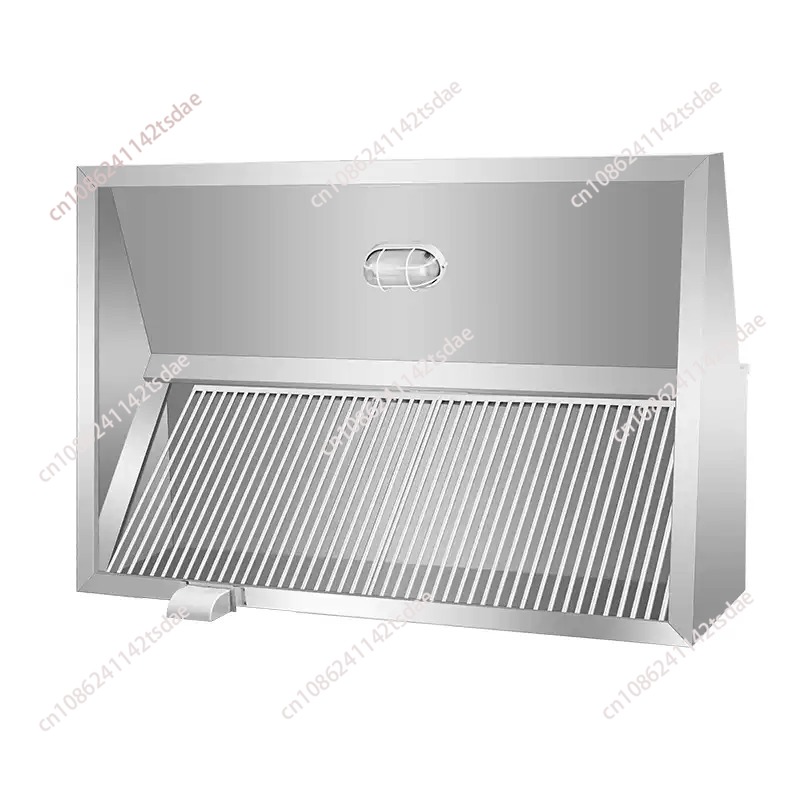 Commercial Kitchen Range Hood - 厚みのあるステンレス製換気フード。業務用厨房、レストラン、食堂、家庭用。強力な吸引力で排気・浄化を行うレンジフード。