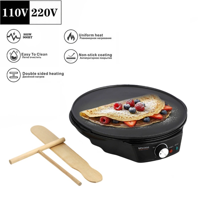 110V電気クレープパン、パンケーキグリドル、春巻きメーカー - Crepe Maker Griddle のレビューと価格