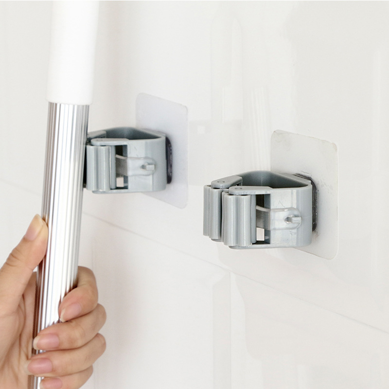 ドリル不要の粘着式壁掛けモップラック、ほうきハンガーフック、 - Commercial Kitchen Utensil Holder のレビューと価格