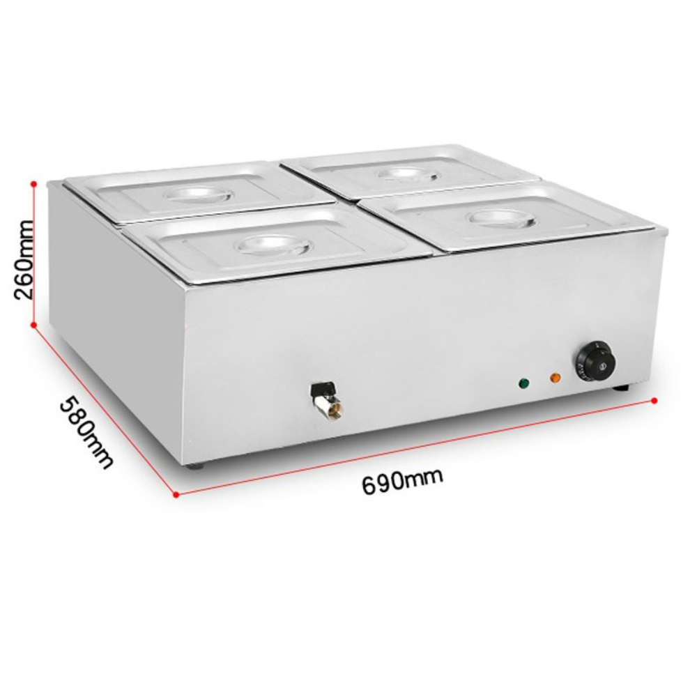 4プレート業務用厨房機器ビュッフェ温菜ウォーマー電気加熱水浴 - Commercial Kitchen Equipment Brands のレビューと価格