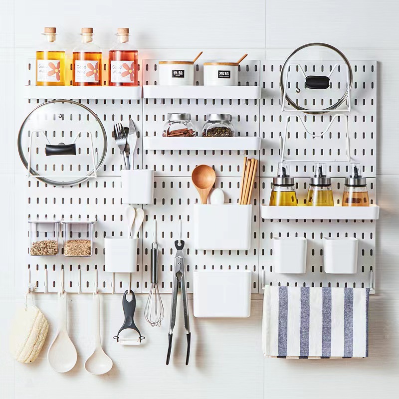 新しい DIY ペグボードアクセサリー吊り棚収納フック壁オー - Commercial Kitchen Utensil Holder のレビューと価格