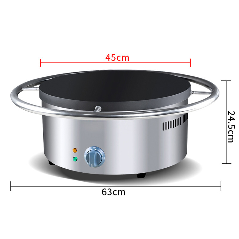 手動回転式電気パンケーキグリドル、伝統的な中華パンケーキパン - Crepe Maker Griddle のレビューと価格